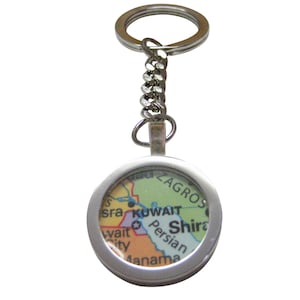 Kuwait Map Pendant Key Chain