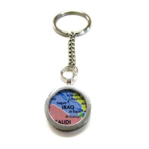 Iraq Map Keychain