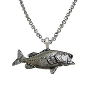 Bass Fish Pendant Necklace