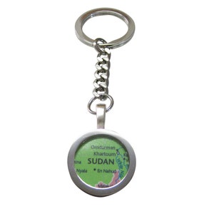 Sudan Map Pendant Keychain
