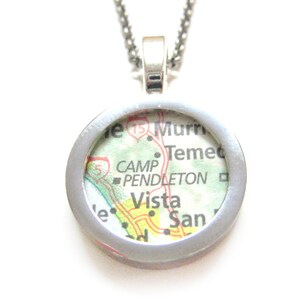 Mappa di Camp Pendleton pendente collana