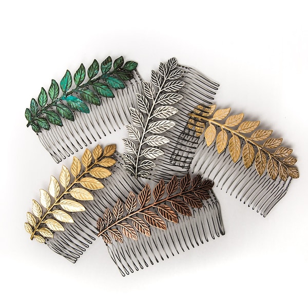 Large Leaf Hair Combs - hair accessories / bridal / bridal hair piece / bridal hair comb / boho wedding