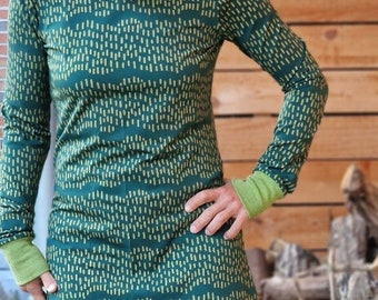 Vestido de punto talla S * Marie * Vestido de mujer, vestido cómodo, vestido tipo sudadera, vestido confortable, verde, vestido de invierno, vestido de mujer, vestido de manga larga