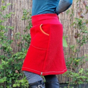 Winter skirt, wool skirt, hip skirt, s-XL skirt for women, skirt made of wool, wool skirt, winter skirt, women&#39;s skirt, red, boiled wool, eco fashion