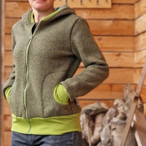 Sudadera con capucha para caminar * chaqueta * retro * walkloden * chaqueta de lana * chaqueta abrigada * suéter * chaqueta con capucha para mujer * exterior * chaqueta para caminar * suéter * abrigada