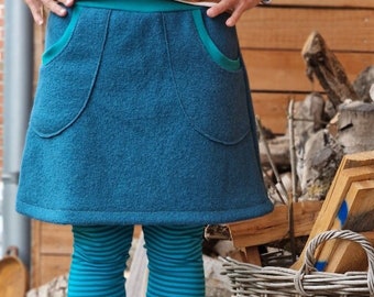 Winter skirt, wool skirt, hip skirt, s-XL skirt for women, skirt made of wool, wool skirt, winter skirt, women's skirt, petrol, waistband skirt, eco fashion