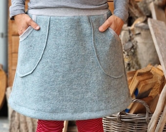 Winter skirt, wool skirt, hip skirt, s-XL skirt for women, wool skirt, wool skirt, winter skirt, women's skirt, mint, boiled wool, eco fashion