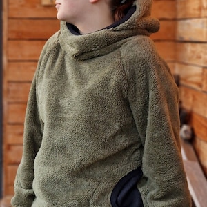 Cuddly hoodie * Plush * Retro plush sweater * Sweater * Hoodie for women * Cuddly * Sweatshirt * Hood * oversized soft warm