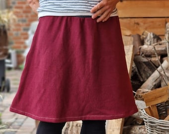 Winter Rock Merinorock  Hüftrock ,Rock für Damen , Rock aus Wolle,  Wollrock, Winterrock , Damenrock , bordeaux rot , Merino Wolle, öko mode