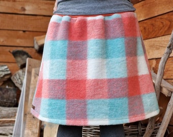 Winter skirt walk skirt hip skirt s -XL skirt for women, skirt made of wool, wool skirt, winter skirt, women's skirt, checked, boiled wool, eco fashion