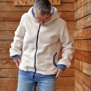 Plush jacket * Hoodie * Retro * Plush teddy jacket * Jacket * Hooded jacket for women * Outdoor * Sweatshirt * Toyer warm oversized sweatshirt