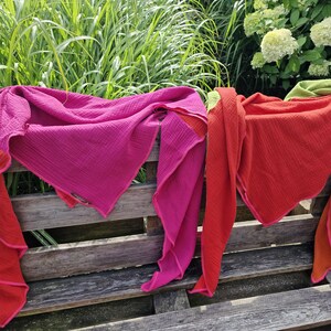 Muslin cloth XXL scarf ladies scarf pink red rust ladies scarf made of muslin soft scarf for ladies in desired size, ladies scarf Double Gauze image 9