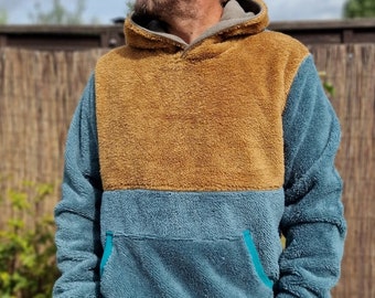 Duohropke Pull Homme Sans Capuche Manteau En Peluche Camouflage