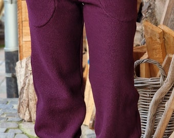 Walkhosen TAKE it AWAY aubergine Women's trousers made of boiled wool, warm trousers, women's wool trousers, winter trousers, outdoor trousers, robust trousers, women's harem trousers
