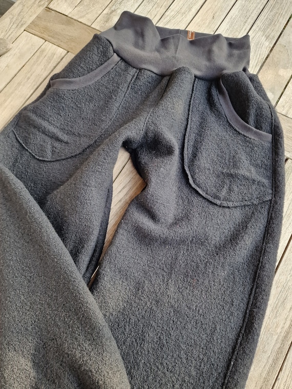 Walkhose TAKE it AWAY schwarz Damen Hose aus Walkloden, warme Hose