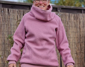 Wool hoodie * Hoodie * Retro * Wool wool sweater * * Pullover * Women's hooded sweater * Outdoor * Sweatshirt * Sweater * Warm pink