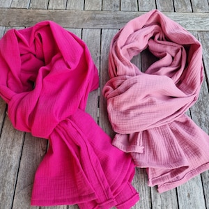 Muslin scarf * free choice of color * XXL scarf * ladies scarf * muslin summer scarf * summer scarf * light * large wrap scarf * oversized *
