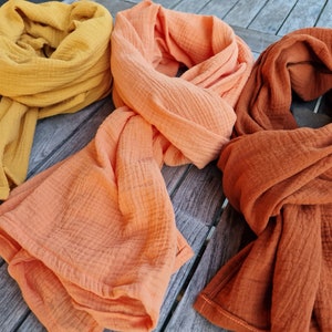 Muslin scarf * free choice of color * XXL scarf * ladies scarf * muslin summer scarf * summer scarf * light * large wrap scarf * oversized *