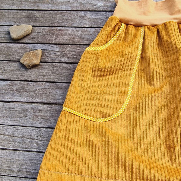 Skirt cord hip skirt Retro New Collection No 9 Corduroy skirt for women Ladies skirt strech cord comfortable skirt for women mustard yellow