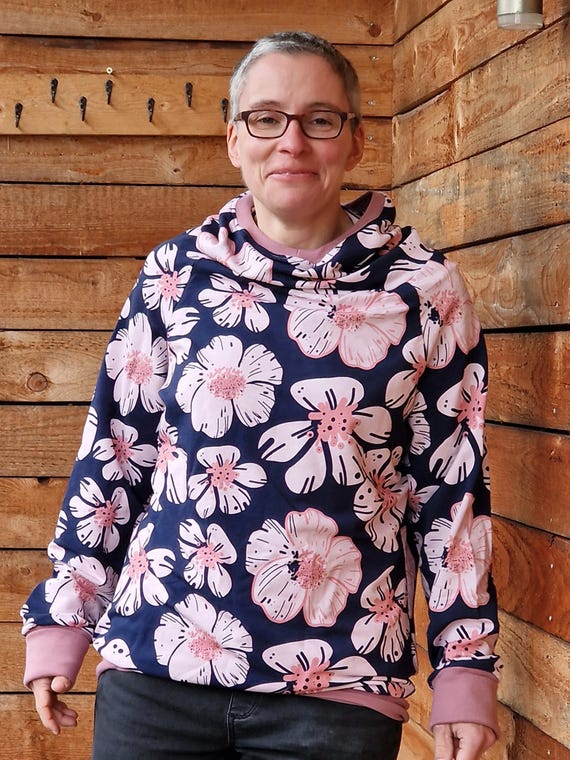 Womens Hoodies Hoodie Blumen Baby Blue Hoodie Girl New Arrivals