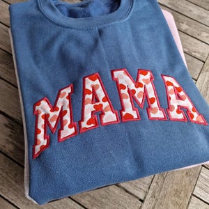Sweatshirt oversized sweater ** Stella** Mama shirt for women Women&#39;s shirt with long sleeves with motif, BOHO, women&#39;s sweater blue