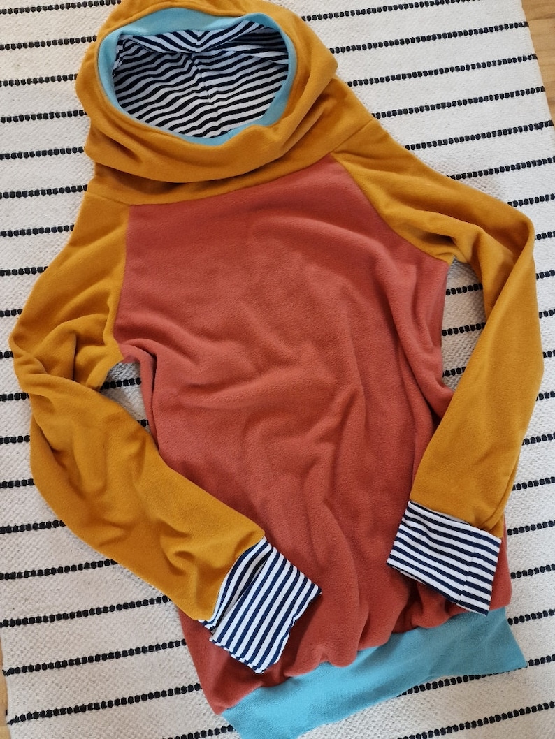 LT Surfwear Hoodie Retro Colour Block Liebe Pullover Kapuzenpullover für Damen Sweater Sweatshirt Pulli lässig Herbst Winter Bild 10