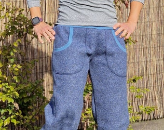 TAKE it AWAY jeans women's boiled wool trousers, warm trousers, women's wool trousers, winter trousers, outdoor trousers, robust trousers, women's harem trousers