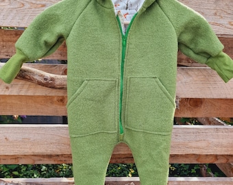 Whale overalls, forest animals, wool overalls for children, children's overalls made of virgin wool, warm one-piece for children, lined overalls for children,