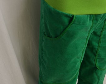 Corduroy Trousers * TAKE it AWAY * Women's Long Climbing Trousers, Green Corduroy Trousers, Harem Trousers, Corduroy Trousers
