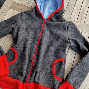 Sudadera con capucha para caminar * chaqueta * retro * walkloden * chaqueta de lana * chaqueta abrigada * suéter * chaqueta con capucha para mujer * exterior * chaqueta para caminar * suéter * abrigada