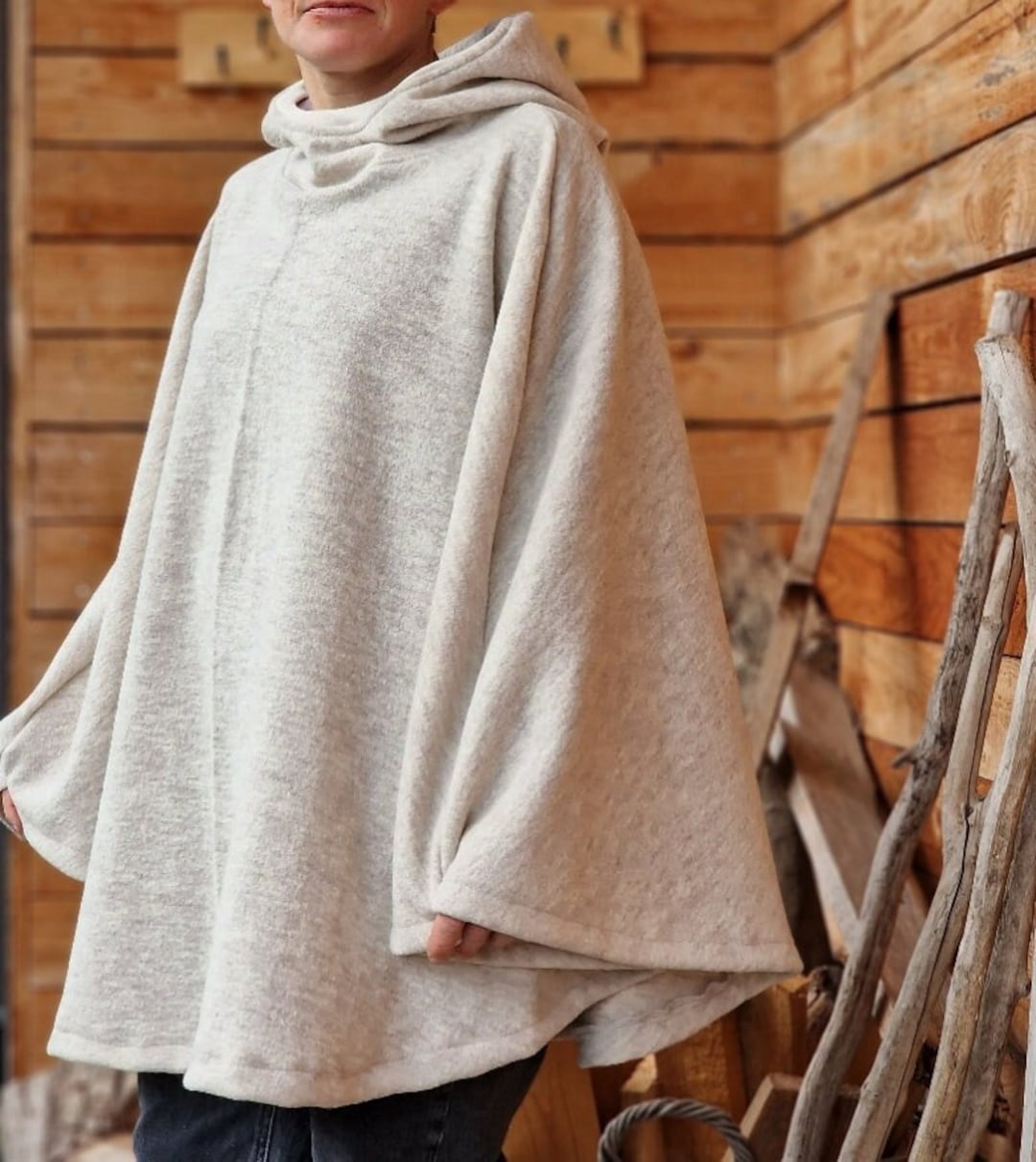 Damen Poncho Frühling Herbst Gradient Farbe Umhängetuch Fashion Elegante Ärmellos Rundhals Chic