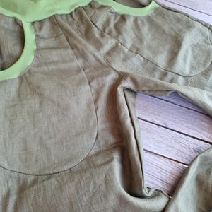 Linen pants * TAKE it AWAY * Women long climbing pants Women&#39;s pants made of linen, green, pants made of linen, bloomers, pants women, loose fit, linen pants