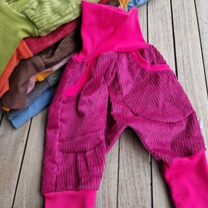Corduroy trousers, romping trousers, robust trousers for children and babies, corduroy harem pants, Scandi design, simple trousers for children, trousers made of wide corduroy