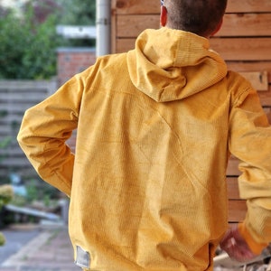 Outdoor hoodie made of corduroy, hooded sweater, hoodie, sweater for men made of robust corduroy, top made of corduroy, oversized jacket, jacket sweater image 10