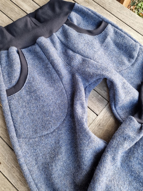 Walkhose TAKE it AWAY blau Damen Hose aus Walkloden, warme Hose