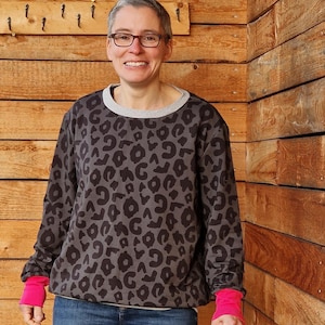 Sweatshirt oversized sweater ** Stella** Leo shirt for women, women&#39;s shirt with long sleeves, dotted, BOHO, women&#39;s sweater, pink blue