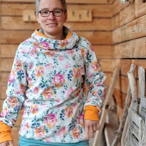 LT Surfwear * Sweat à capuche * Fleurs rétro Roses Love * Pull * Sweat à capuche pour femme * Pull * Sweat-shirt Pull Casual Automne Hiver