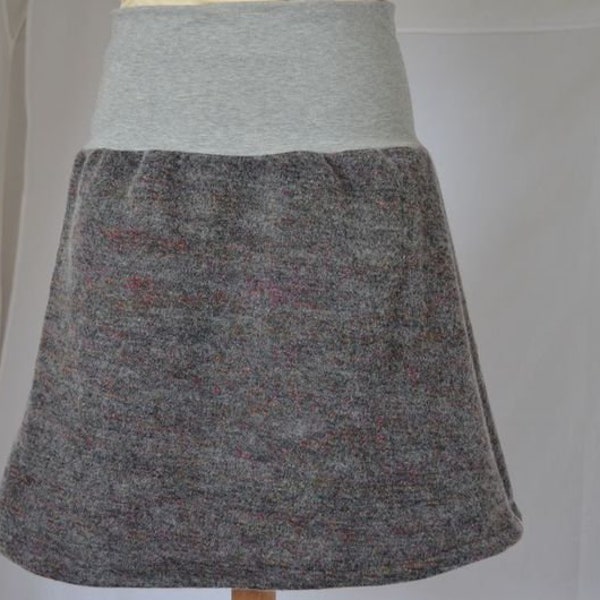Winter skirt walk skirt hip skirt s -XL skirt for women, skirt made of wool, wool skirt, winter skirt, women's skirt, gray, boiled wool, eco fashion
