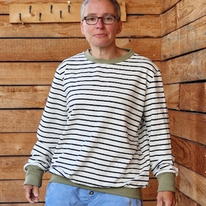 Sweatshirt oversized sweater ** Stella ** stripes, shirt for women, women&#39;s shirt with long sleeves, BOHO, women&#39;s sweater, maritime