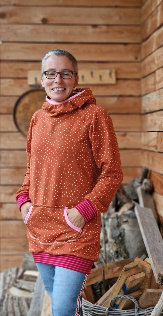 Sweat Dress Hoodie Dress Luise Retro Bird Mustard, Dress for Women  