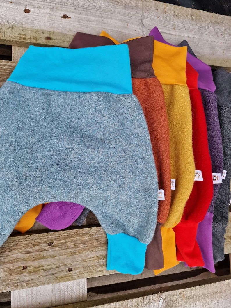 Walkhose, Pumphose aus Walk, warme Hose aus Wolle, Wollhose, Winterhose. Kinderhose Hose für Babys und Kinder aus walkloden, Hose Herbst Bild 2