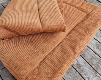 Dog blanket, cuddly blanket, dog mat for dogs, soft mat for dogs, corduroy, cognac brown, light brown, lined, blanket for dogs, lying mat
