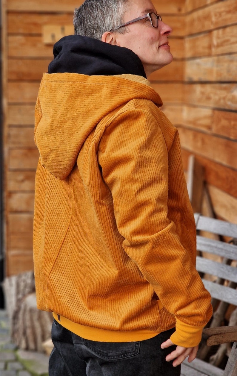 Outdoor Jacke aus Cord, Kapuzenjacke, Kapuzenpullover Pulli für Damen aus robustem Cord, Oberteil aus cord Oversized Jacke Jackenpulli retro Bild 10