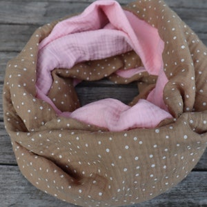 XXL muslin loop reversible scarf cloth patchwork nursing scarf loop scarf