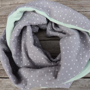 XXL muslin loop reversible scarf cloth patchwork nursing scarf loop scarf