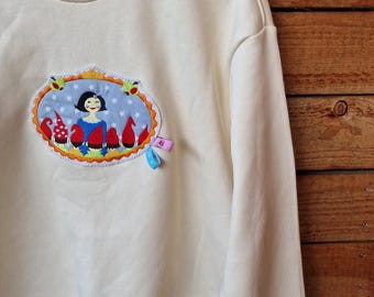 Sweatshirt oversized sweater ** Stella** dwarf shirt for women women's shirt with long sleeve sweater motif, BOHO, women's sweater sweater