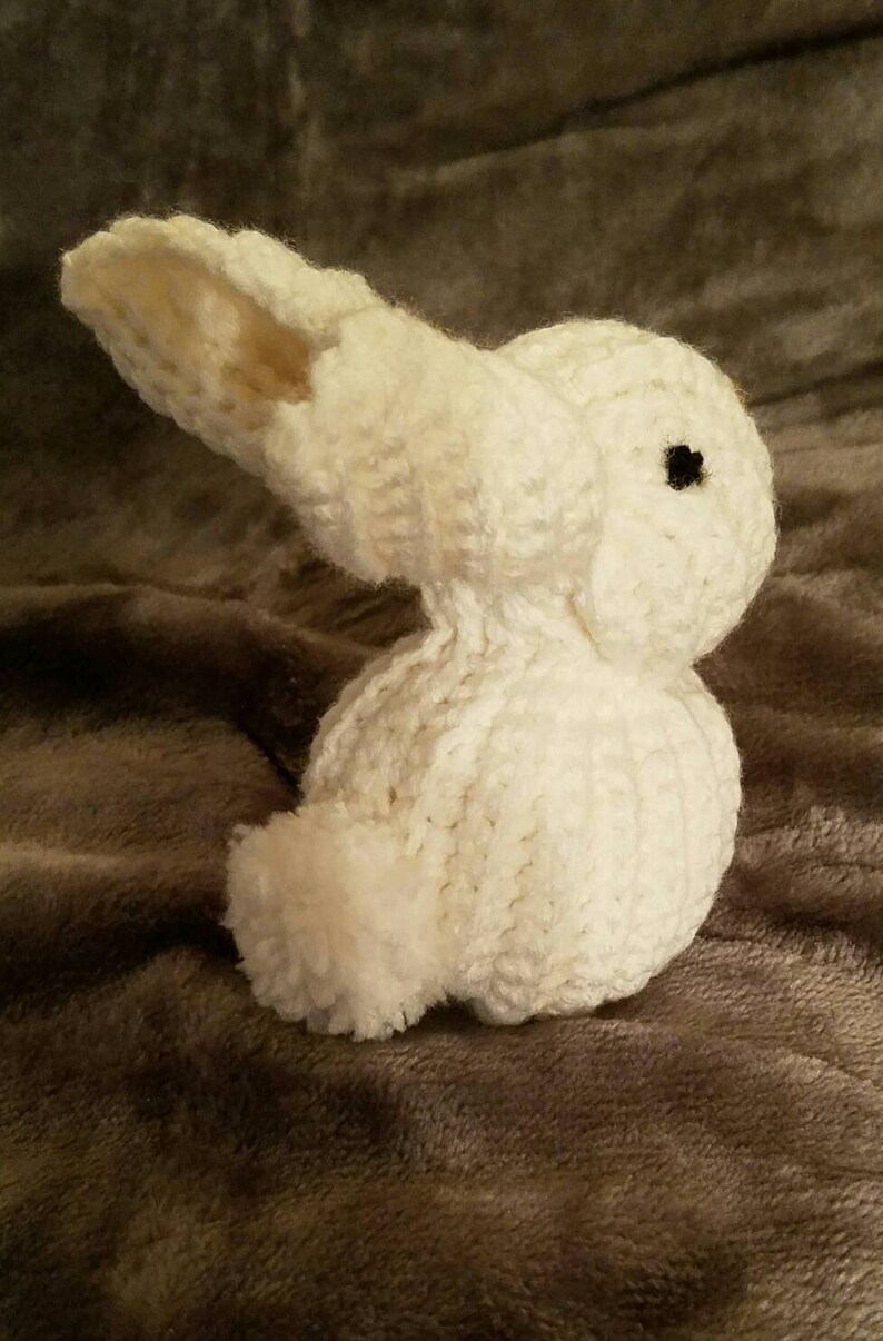 Crochet Stuffed White Rabbit - Etsy