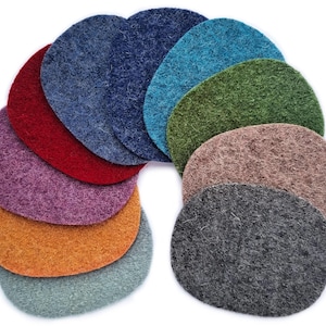 2 iron-on wool felt patches, 8 x 10 cm, wool patches, knee patches, elbow patches, 10 colors