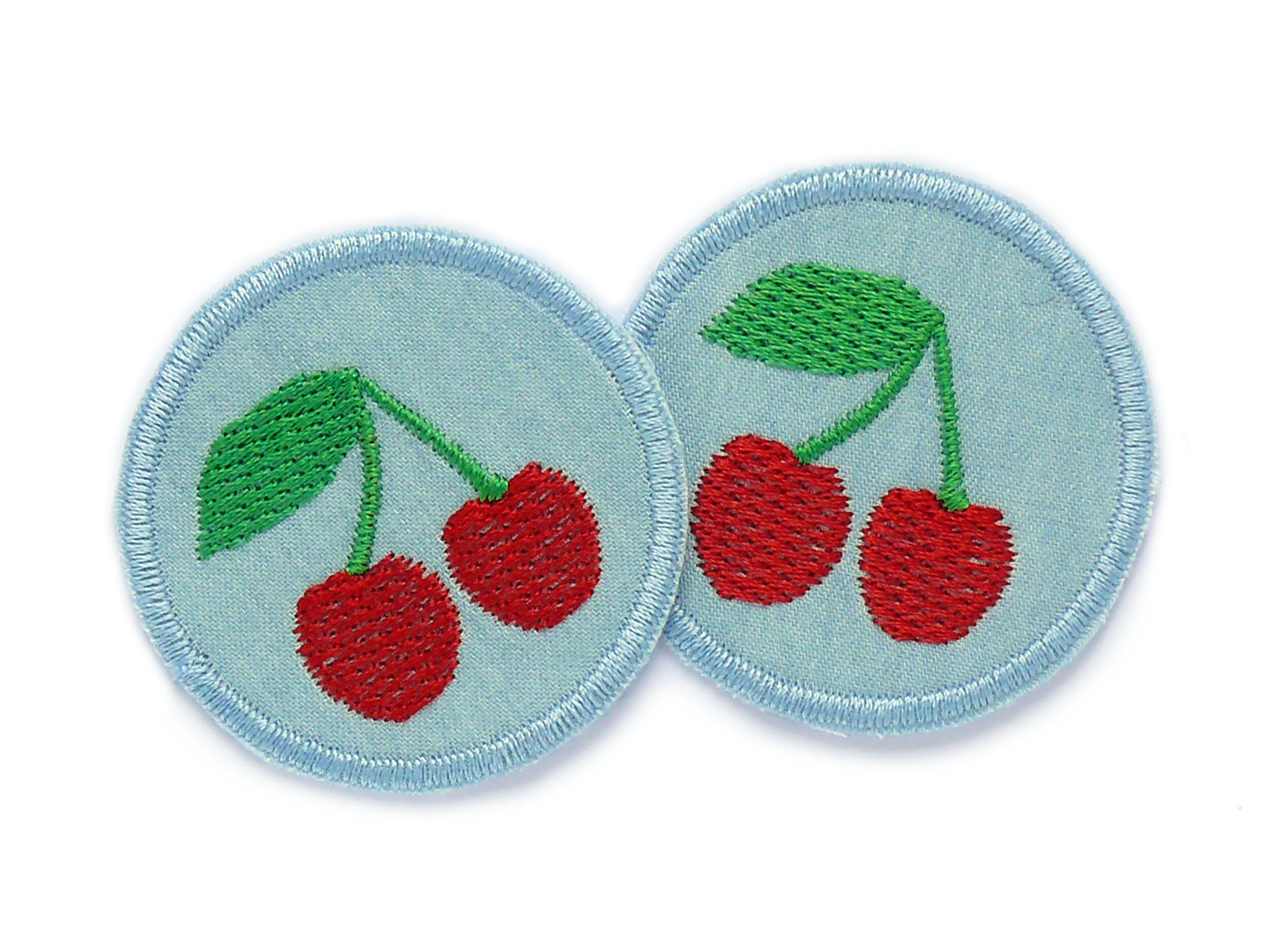 Toppe Patch termoadesive ricamato ciliegie con teschio