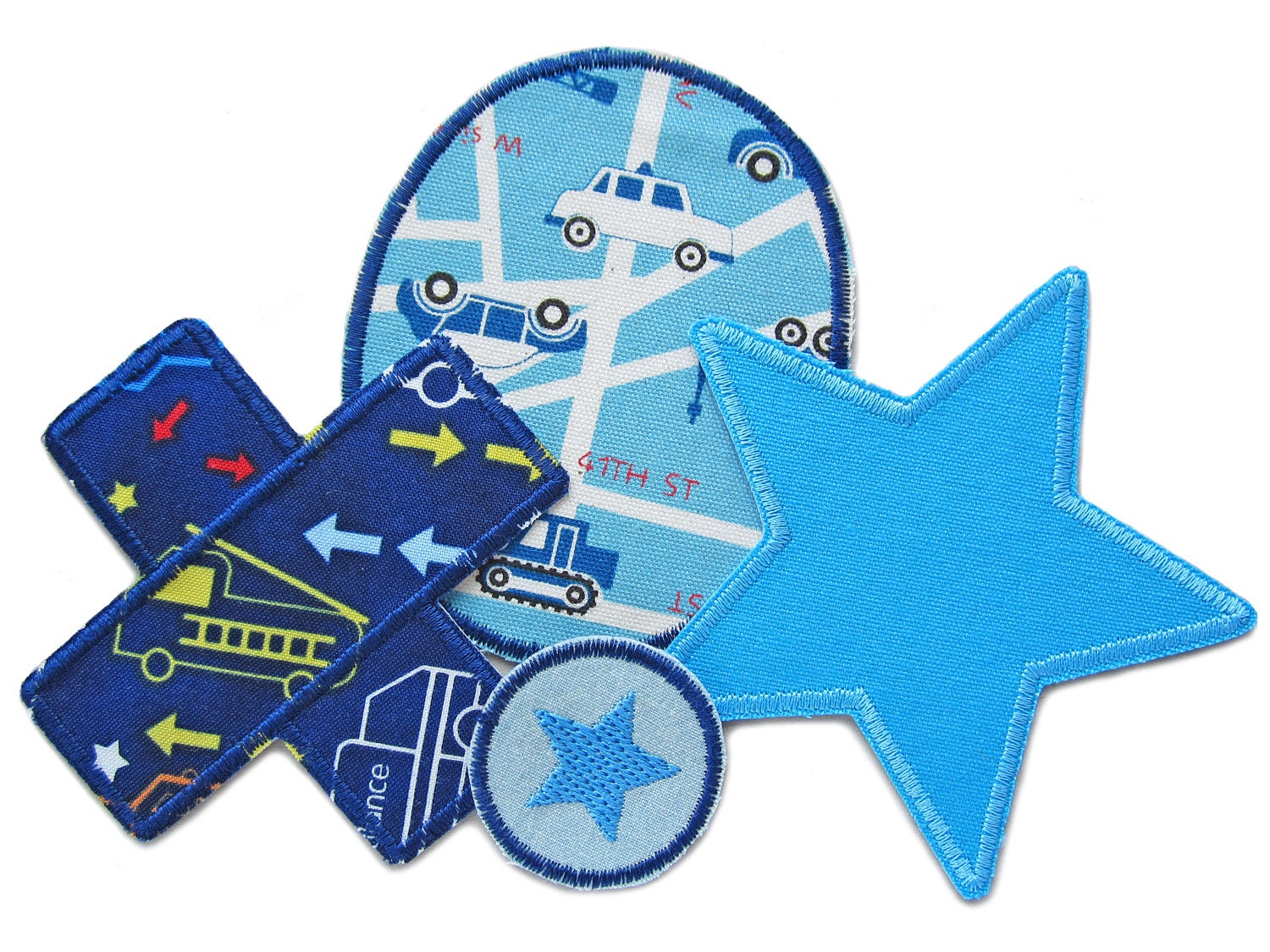 2 Patches to Iron on Star Pink, Iron-on Patches Knee Patches Star